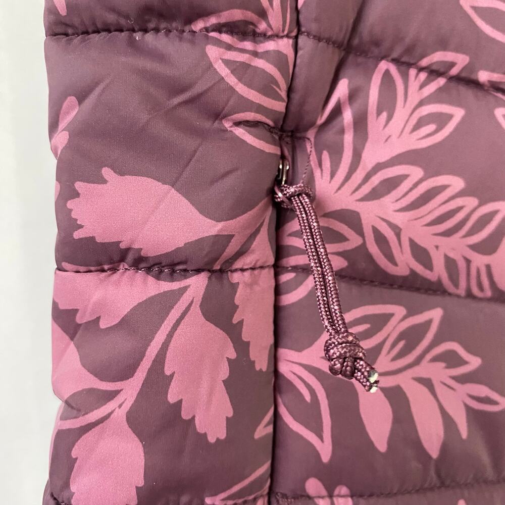 Eddie Bauer Alpine Puffer Vest Women S Wine Leaf Cottagecore Water Repellent NWT - Picture 6 of 14